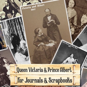 Queen Victoria and Prince Albert, Junk Journal Kit, Download and print upon purchase