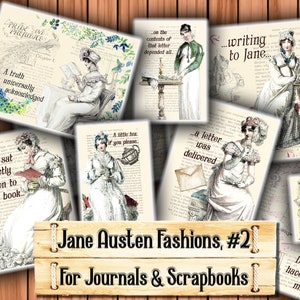 Jane Austen Regency Dress, #2, Junk Journal Kit, Télécharger et imprimer à l’achat