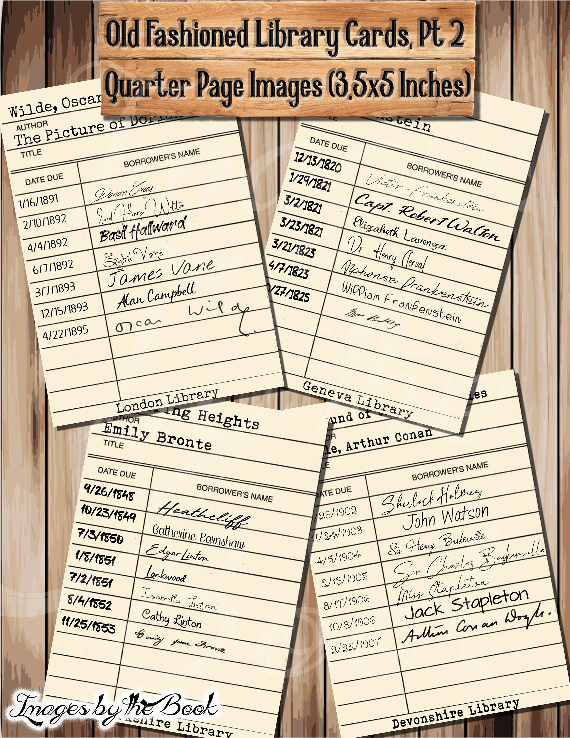 Old Fashioned Library Cards and Card Catalog Cards, Part 2