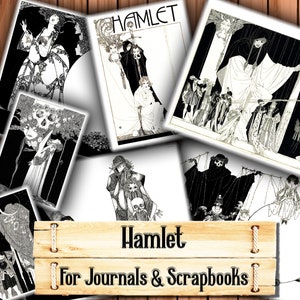 Hamlet Art, John Austen, Junk Journal Kit, Download and print upon purchase