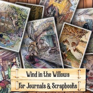 Wind in the Willows Prints, Junk Journal Kit, Descargar e imprimir al momento de la compra