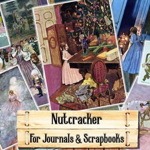 Nutcracker Ballet, Junk Journal Kit, baixe e imprima na compra