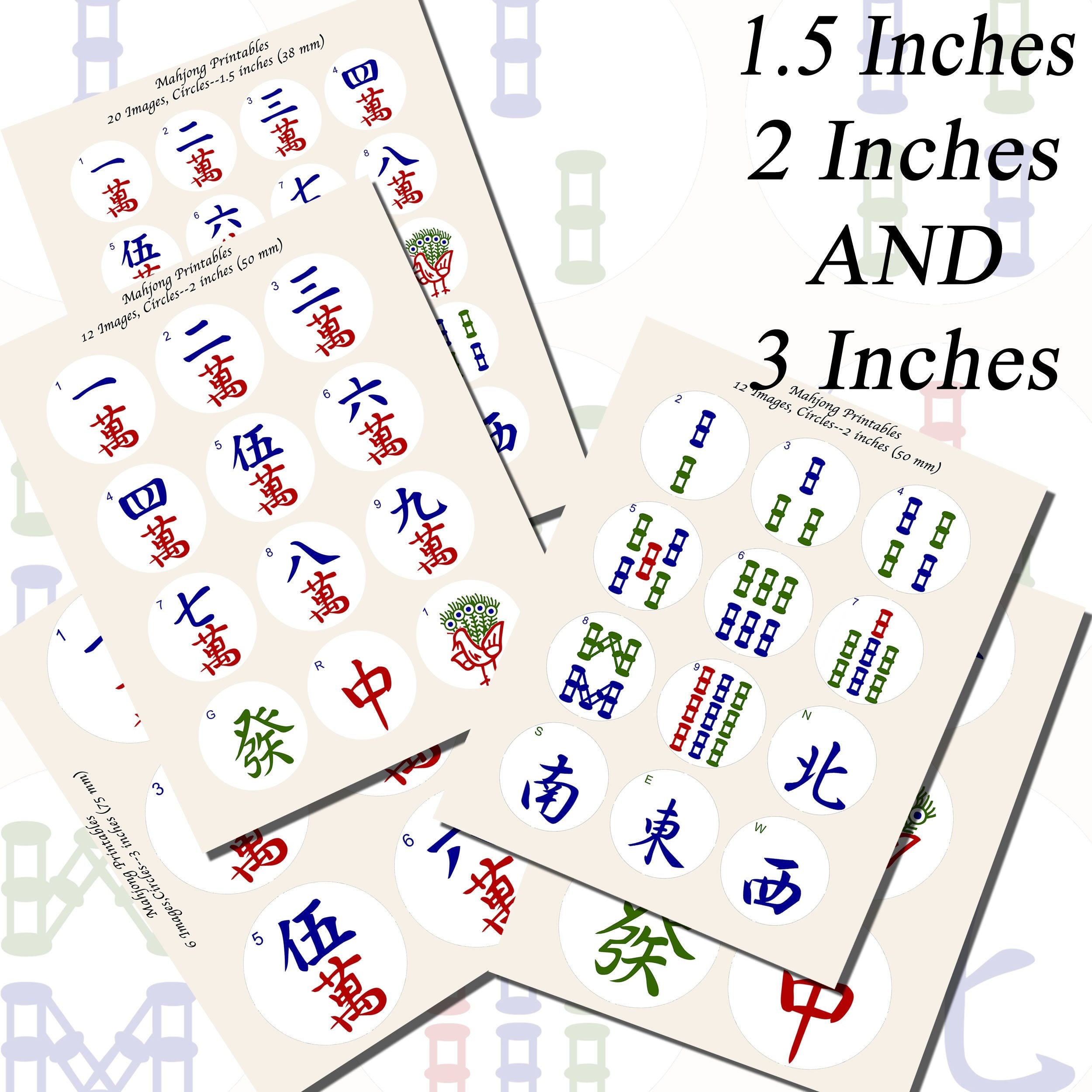 Printable Mahjong Card Customize and Print