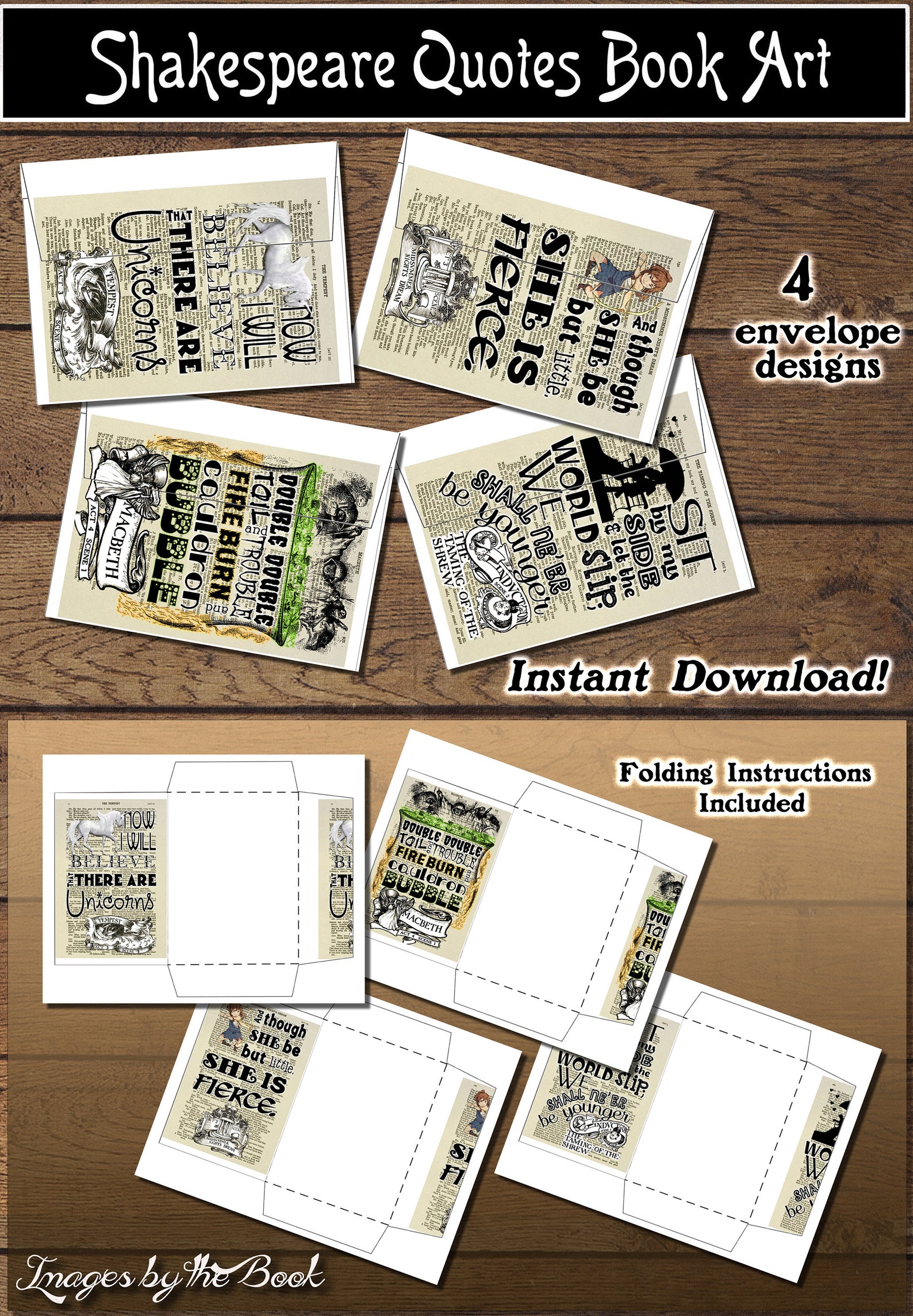 Shakespeare�s Citaten Boek Kunst Briefpapier Set Etsy
