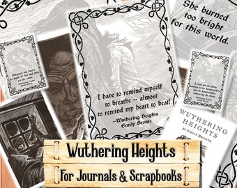 Wuthering Heights Art, Junk Journal Kit (Digital Download)