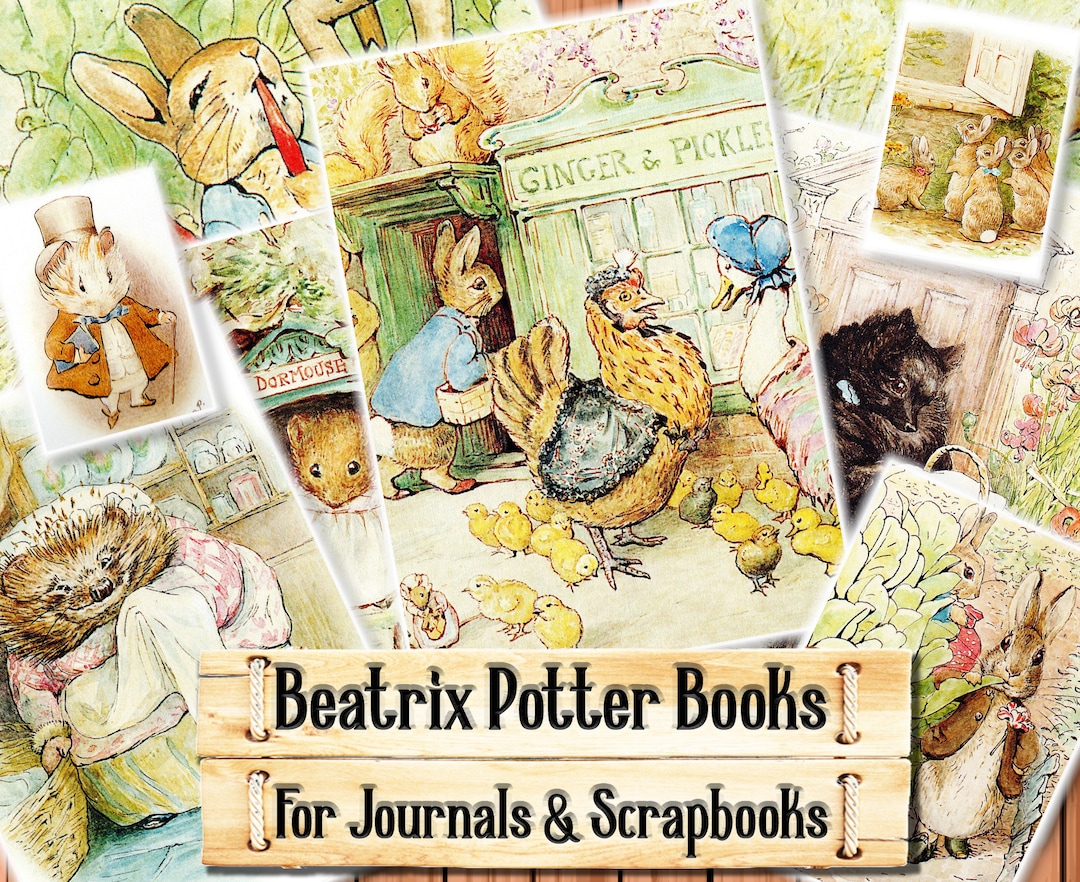 Beatrix Potter Books, Peter Rabbit and Friends, Junk Journal Kit ...