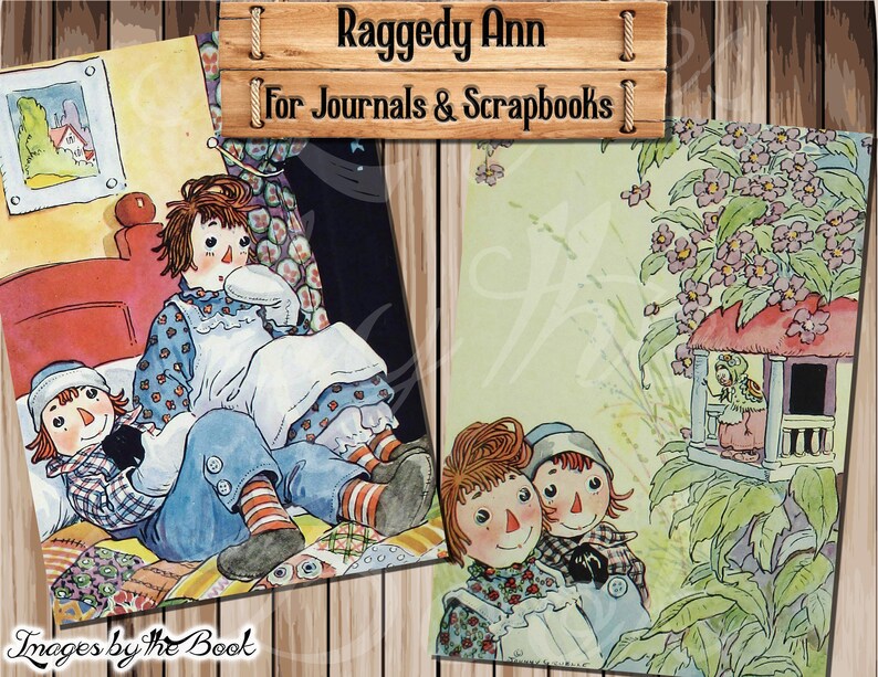 Raggedy Ann Books Junk Journal Kit | Etsy