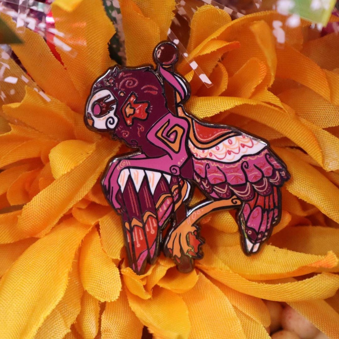 Lesbian Flag Strzyga Cryptid Carousel Enamel Pin - Etsy