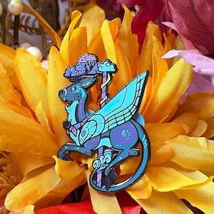 Snawfus cryptid carousel hard enamel pin