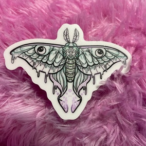 Glow in the dark pastel moth stickers