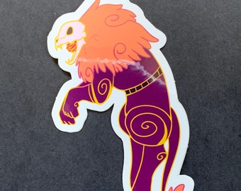 Skull lion sticker