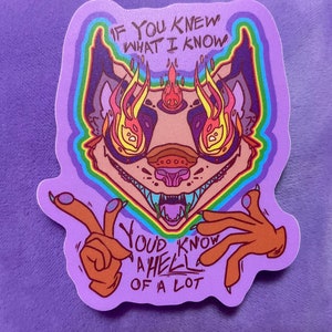 Gef the Mongoose knowledge vinyl sticker