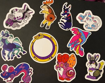 Pride flag fearsome critter stickers