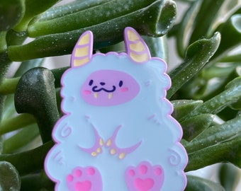 Cute yeti soft enamel pin