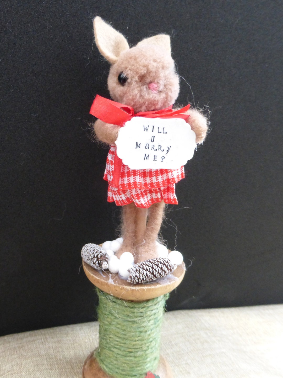 Roler Rabbit Marry Me Will You Marry Me? Christmas Bunny - Etsy New Zealand