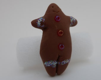 Gingerbread Man Brooch