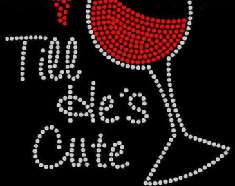 Funny rhinestone drinking shirt