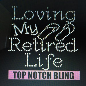 Retired life rhinestone tee