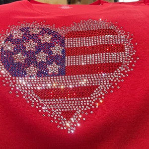 Flag Rhinestone Shirt
