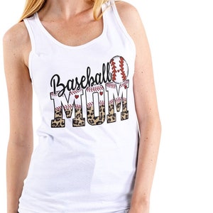 Baseball Mom Leopard tank top
