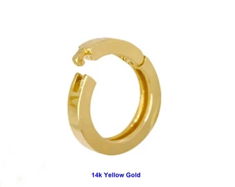 14k Solid Gold 10mm Round Snap Close Connector