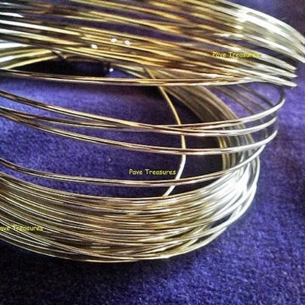 18 Gauge, 14k Solid Rose Yellow or White Gold, Half Hard Round Wire, Recycled Wire, Made in USA, 14k Gold 18g, 14k 18ga, 14k 1mm Ring Wire