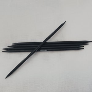 Set of 5 Ebony or Rosewood Double Point Knitting Needles 6 inch Multiple sizes available