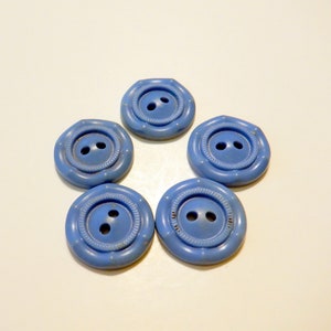 5 19mm Blue 2 hole Plastic Buttons Decorative Buttons Vintage buttons