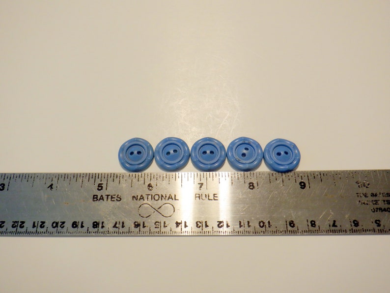 5 19mm Blue 2 hole Plastic Buttons Decorative Buttons Vintage buttons