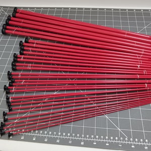 Knitting Needles 15 to 19 long Jumbo Aluminum Single Point 2mm to 15mm image 3