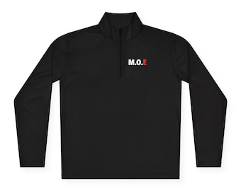 Strongman Quarter Zip Pullover M.O.E Forge Fleece Powerlifting Gym Warmup Weightlifting Gift for Lifters