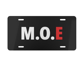 Strongman Vanity Plate M.O.E Forge License Plate Powerlifting Truck Car Decor Gift for Lifters