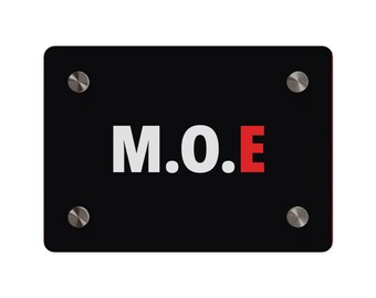 Strongman Acrylic Wall Art Panel M.O.E Forge Black Gym Decor Powerlifting Home Gym Gift for Lifters