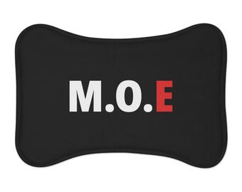 Pet Feeding Mat M.O.E Forge Dog Bowl Mat Strongman Pet Placemat Powerlifting Pup Gift Memory Foam Mat