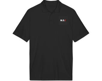 Strongman Polo Shirt M.O.E Forge Sport-Tek ST550 Black Polo Powerlifting Coach Gift for Lifters