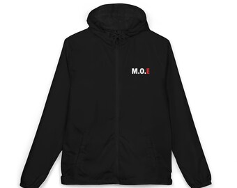 Strongman Windbreaker Jacket M.O.E Forge Full Zip Lightweight Gym Jacket Powerlifting Gift for Lifters