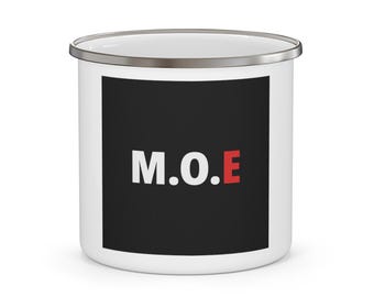 Strongman Camp Mug M.O.E Forge Enamel Camping Mug 12oz Powerlifting Coffee Mug Gift for Lifters
