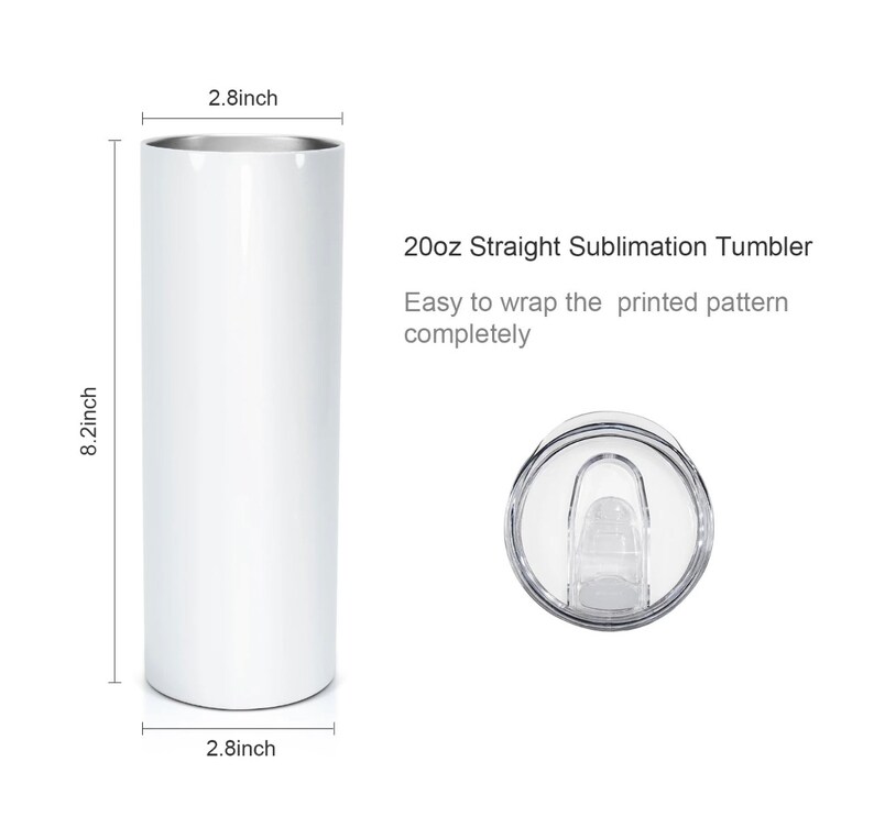 Blank Glossy White Tumblers 20oz Sublimation Blanks Etsy