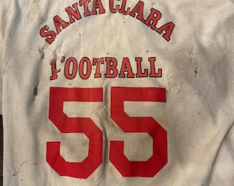 Early 1960s Santa Clara University Cotton Football Jersey Game Worn #55 - Size L