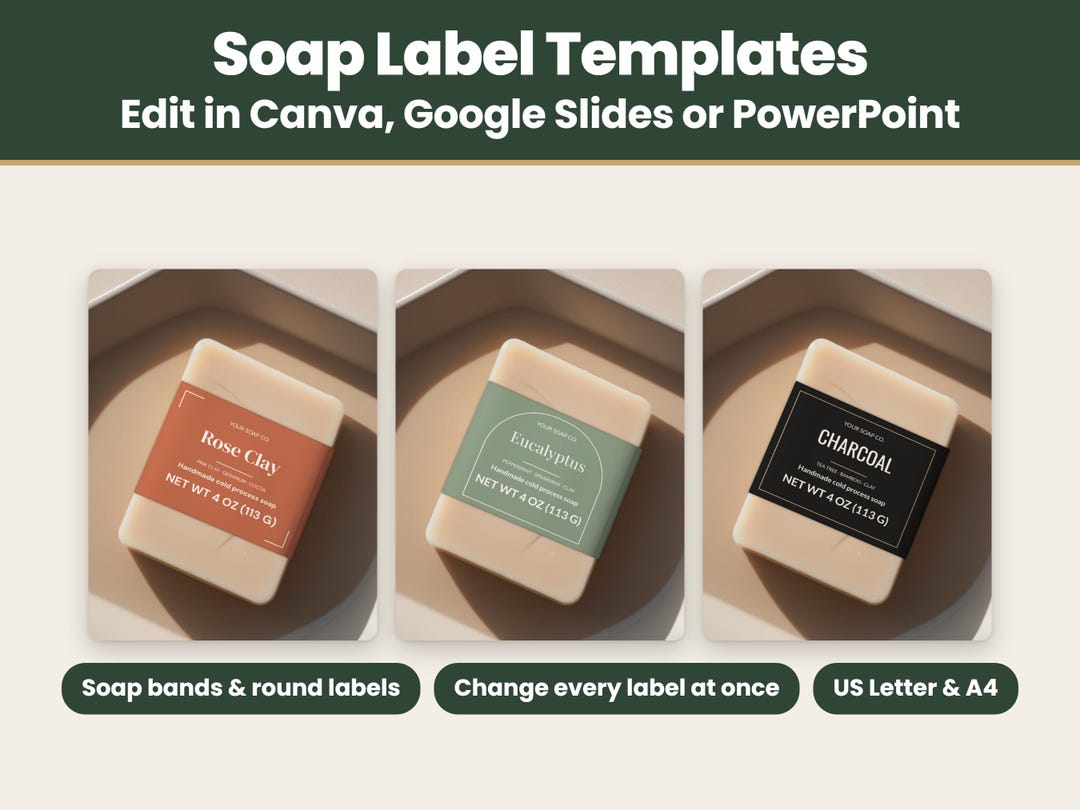 Soap Label Template Bundle for Canva, Google Slides, Powerpoint ...