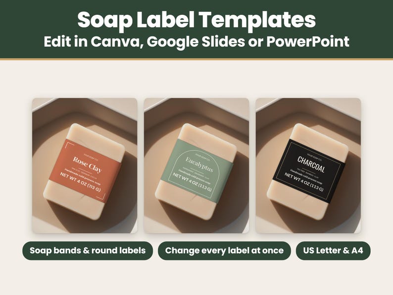 Soap Label Template Bundle for Canva, Google Slides, Powerpoint ...