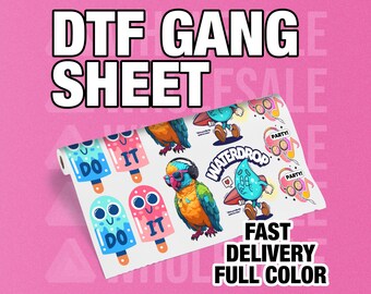 Gang Sheets, Direct to Film Heat Transfers, Ready to Press, DTF Print, Dtf Transfer Custom, Ready for Press, DTF prints, Image Transfers