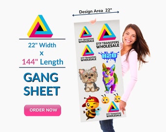 full color custom direct to film printing , heat transfers, custom bulk printing gang sheets , same day printing , industry level production