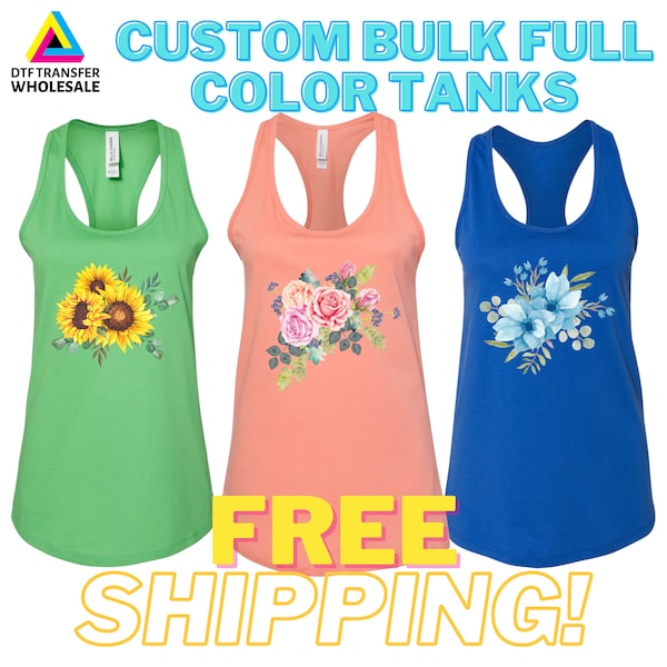 CustomTee | Custom Women's Tank | Personalized Fitness Shirts | Personalized Group Shirts | Your Logo Custom Shirt | DTF Wholesale