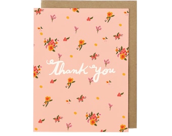 Garden Florals Thank You Card - Singles & Box Set
