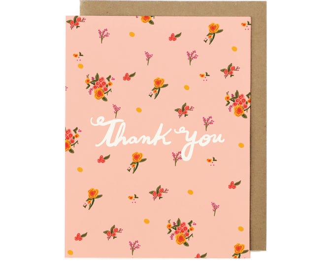 Garden Florals Thank You Card - Singles & Box Set