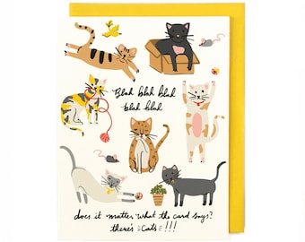 Cat Distracted Card