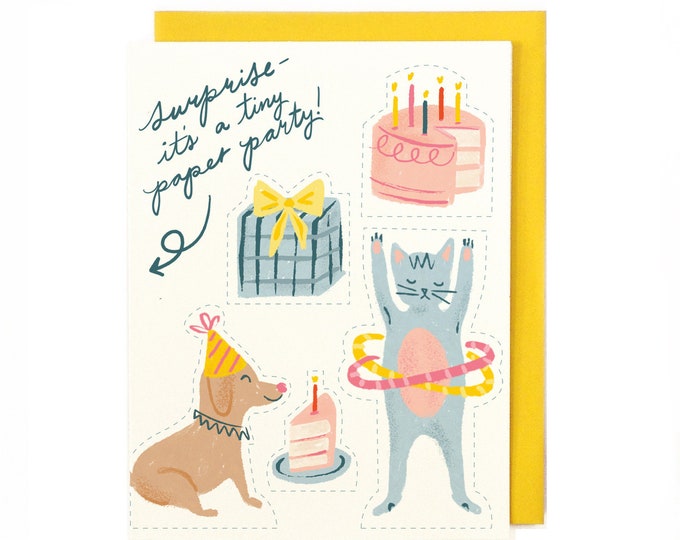 Tiny Paper Party Card