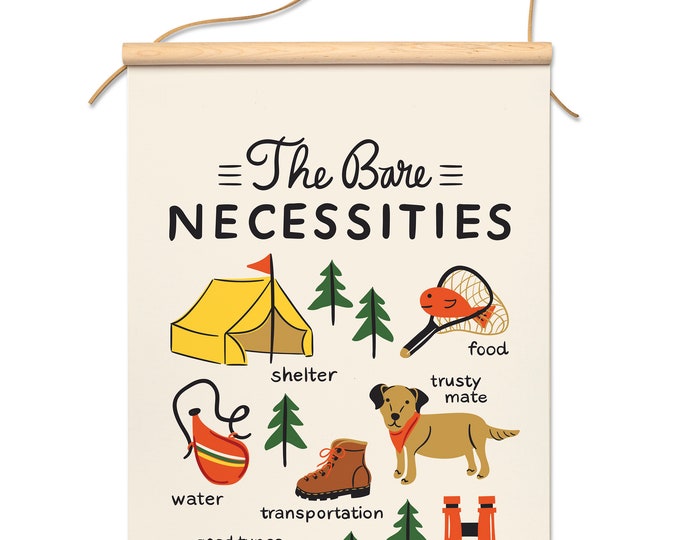 The Bare Necessities Hanging Canvas Banner Art Print