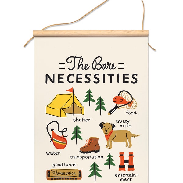 The Bare Necessities Hanging Canvas Banner Art Print